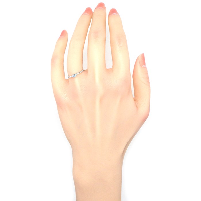 カルティエ Cartier リング エタンセル ドゥ カルティエ B4225700 1ポイント エメラルドカット ダイヤモンド 0.18ct 20ポイント ハーフ エタニティ サークル ダイヤモンド 計0.09ct K18WG 9.5号 / #50 【中古】