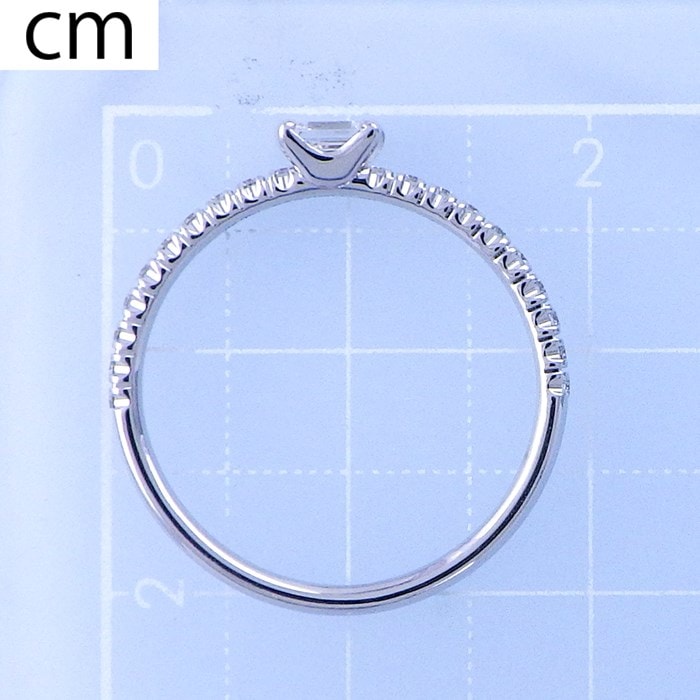 カルティエ Cartier リング エタンセル ドゥ カルティエ B4225700 1ポイント エメラルドカット ダイヤモンド 0.18ct 20ポイント ハーフ エタニティ サークル ダイヤモンド 計0.09ct K18WG 9.5号 / #50 【中古】