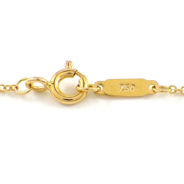 ティファニー Tiffany & Co. ネックレス メトロ ハート ダイヤモンド K18YG 【中古】