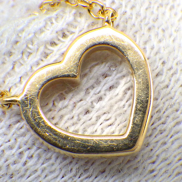 ティファニー Tiffany & Co. ネックレス メトロ ハート ダイヤモンド K18YG 【中古】