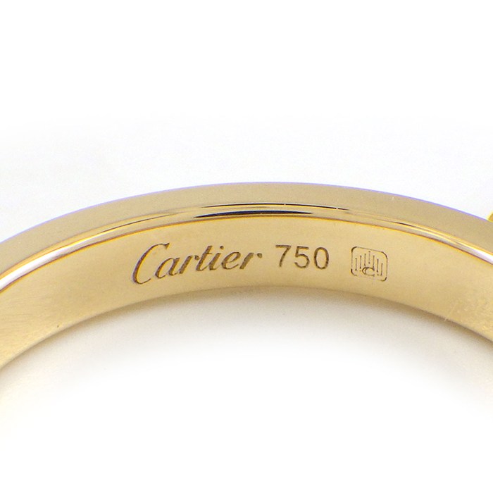 カルティエ Cartier リング ベビートリニティ スウィング ドロップ スリーカラー 1ポイント ダイヤモンド K18PG K18WG K18YG 10.5号 / #51 【中古】