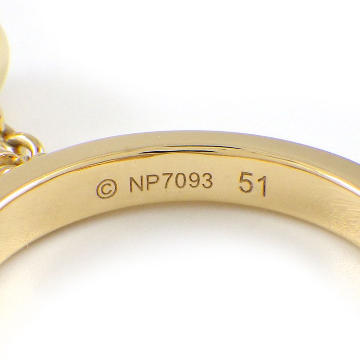 カルティエ Cartier リング ベビートリニティ スウィング ドロップ スリーカラー 1ポイント ダイヤモンド K18PG K18WG K18YG 10.5号 / #51 【中古】