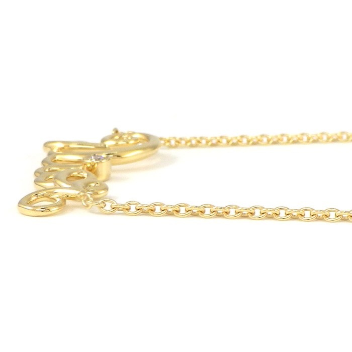 クリスチャンディオール Christian Dior ネックレス ディオールアムール JOUI95051_0000 1ポイント ダイヤモンド 0.03ct K18YG 【中古】