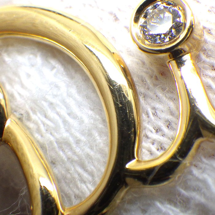 クリスチャンディオール Christian Dior ネックレス ディオールアムール JOUI95051_0000 1ポイント ダイヤモンド 0.03ct K18YG 【中古】