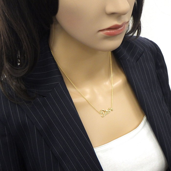 クリスチャンディオール Christian Dior ネックレス ディオールアムール JOUI95051_0000 1ポイント ダイヤモンド 0.03ct K18YG 【中古】