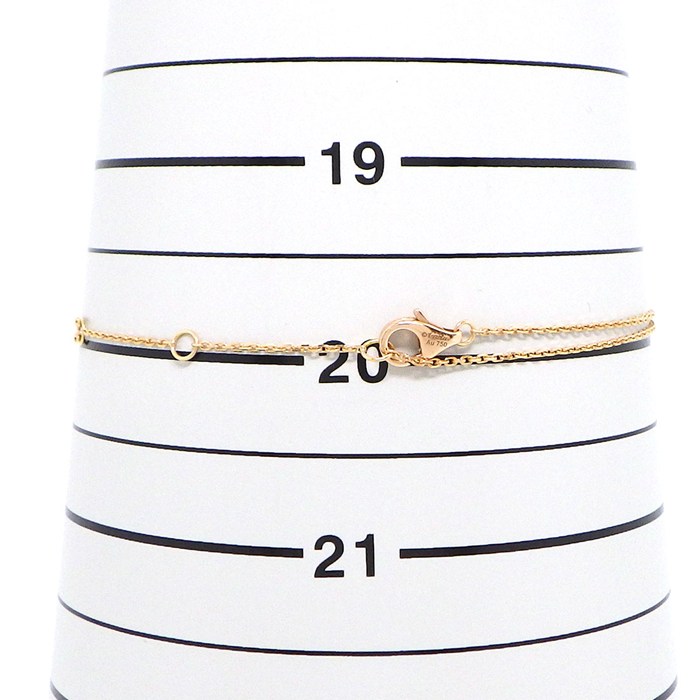 カルティエ Cartier ブレスレット トリニティ サークル ダブルチェーン スリーカラー ピンクサファイア K18PG K18WG K18YG 【中古】