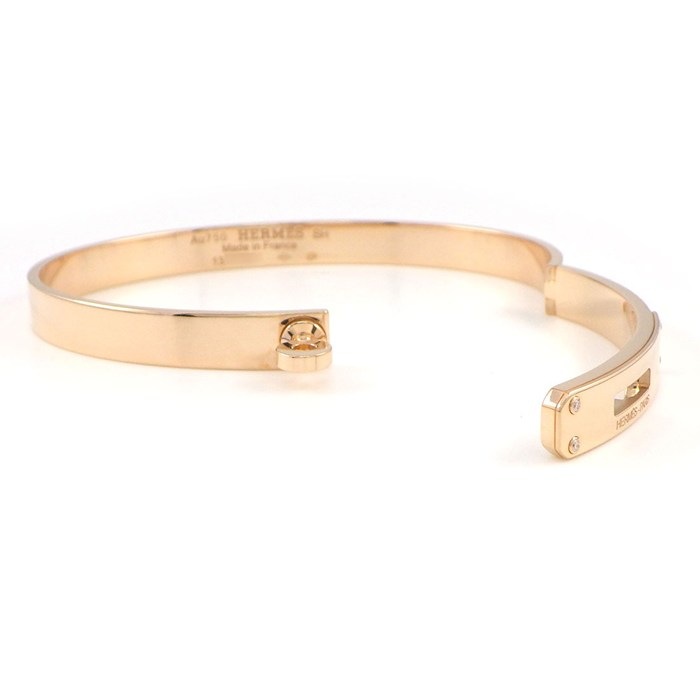 エルメス HERMES ブレスレット ケリー PM H109032B 00SH 4ポイント ダイヤモンド 計0.2ct K18PG / #SH 【中古】