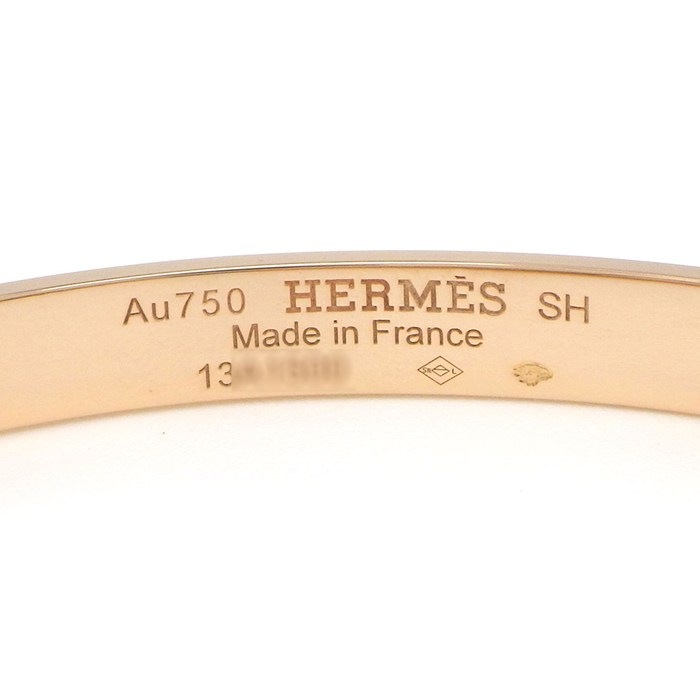 エルメス HERMES ブレスレット ケリー PM H109032B 00SH 4ポイント ダイヤモンド 計0.2ct K18PG / #SH 【中古】