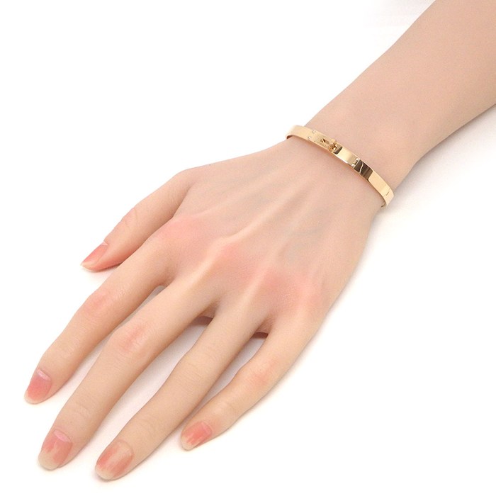 エルメス HERMES ブレスレット ケリー PM H109032B 00SH 4ポイント ダイヤモンド 計0.2ct K18PG / #SH 【中古】