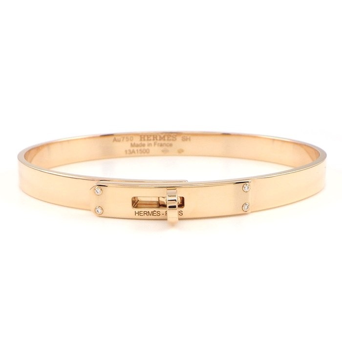 エルメス HERMES ブレスレット ケリー PM H109032B 00SH 4ポイント ダイヤモンド 計0.2ct K18PG / #SH 【中古】