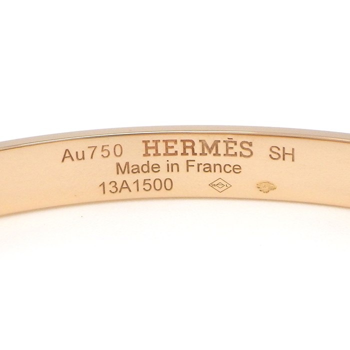 エルメス HERMES ブレスレット ケリー PM H109032B 00SH 4ポイント ダイヤモンド 計0.2ct K18PG / #SH 【中古】