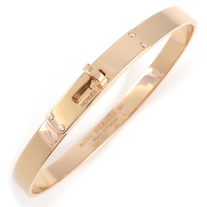 エルメス HERMES ブレスレット ケリー PM H109032B 00SH 4ポイント ダイヤモンド 計0.2ct K18PG / #SH 【中古】