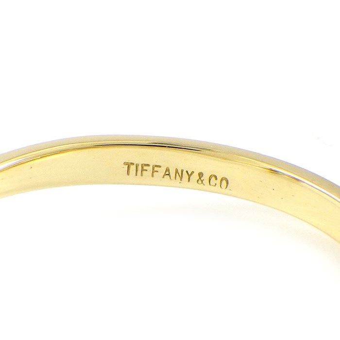 ティファニー Tiffany & Co. リング バターカップ フラワー 1ポイント エメラルド 6ポイント ダイヤモンド K18YG 15号 【中古】