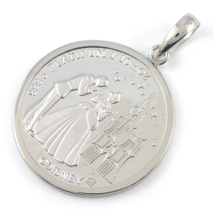 ディズニー Disney ペンダントトップ シンデレラ 1/10oz 2025年 1900枚 限定モデル メダル PT999