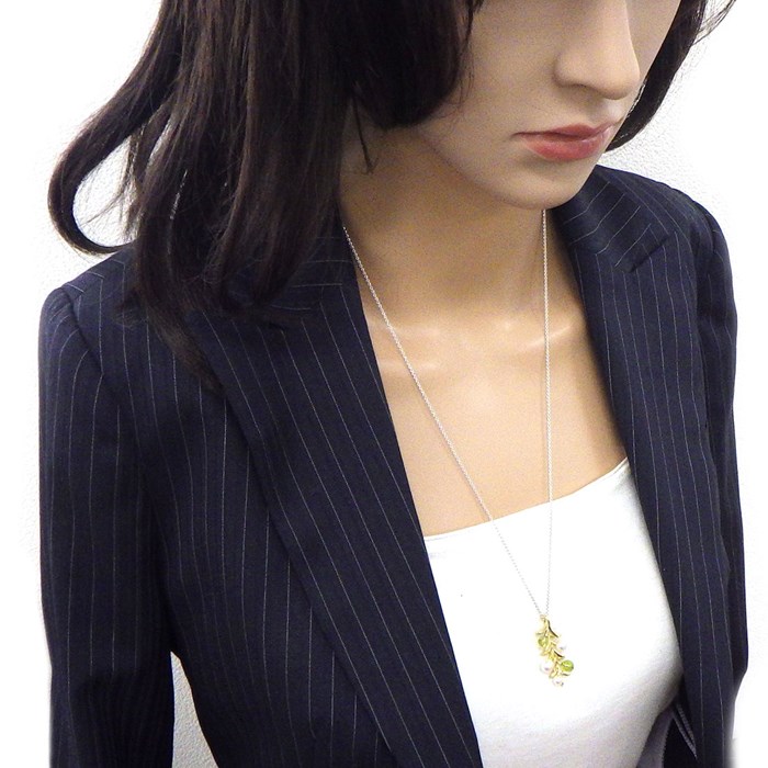 ミキモト MIKIMOTO ネックレス オリーブ PP-20616LK リーフ 3