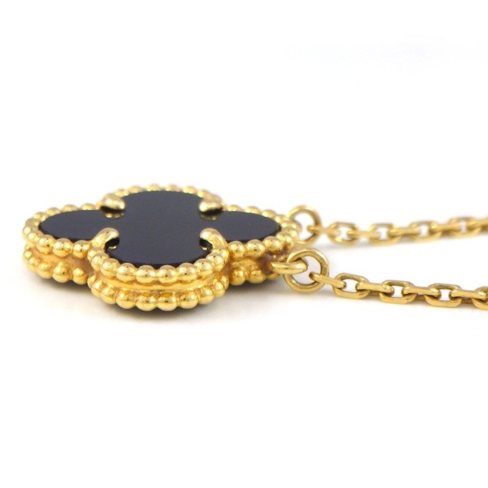 ヴァンクリーフ＆アーペル Van Cleef & Arpels ネックレス ヴィンテージ アルハンブラ VCARA45800 オニキス K18YG 【中古】