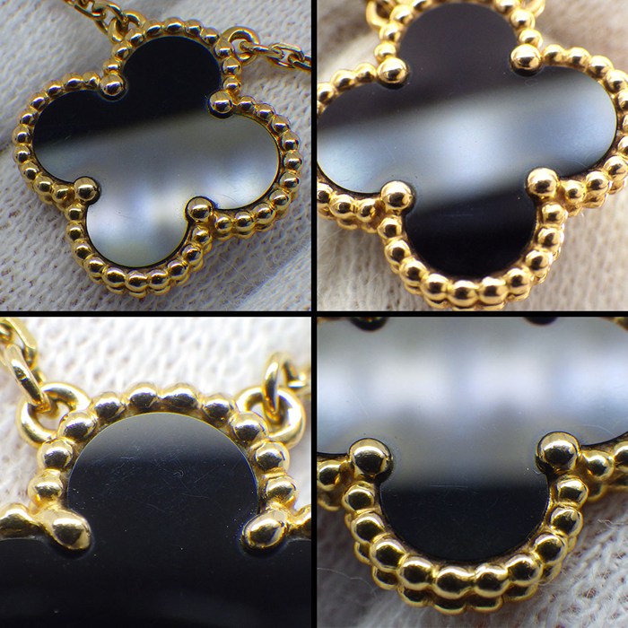ヴァンクリーフ＆アーペル Van Cleef & Arpels ネックレス ヴィンテージ アルハンブラ VCARA45800 オニキス K18YG 【中古】