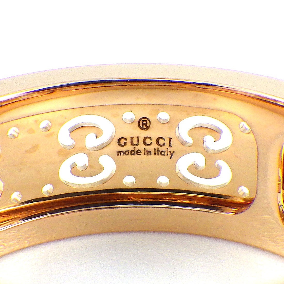 グッチ GUCCI リング アイコン トワール GG ロゴ スライド 回転 K18PG 12号 / #13 【中古】