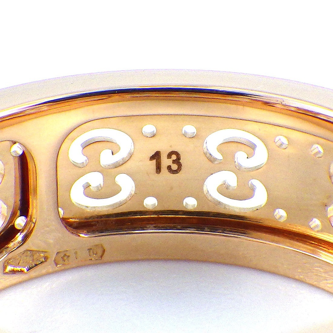グッチ GUCCI リング アイコン トワール GG ロゴ スライド 回転 K18PG 12号 / #13 【中古】