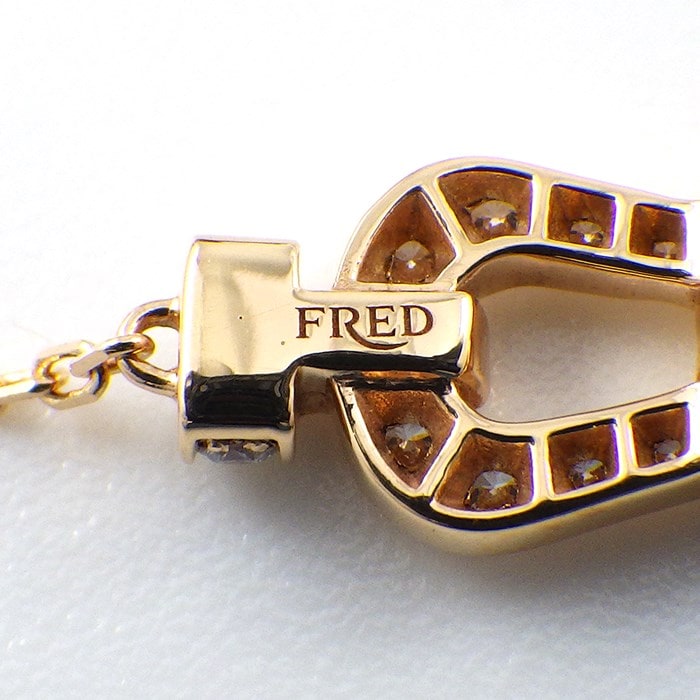 フレッド FRED ブレスレット フォース10 スモール フル パヴェ ダイヤモンド K18PG 【中古】