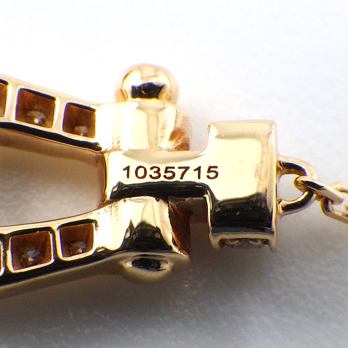 フレッド FRED ブレスレット フォース10 スモール フル パヴェ ダイヤモンド K18PG 【中古】