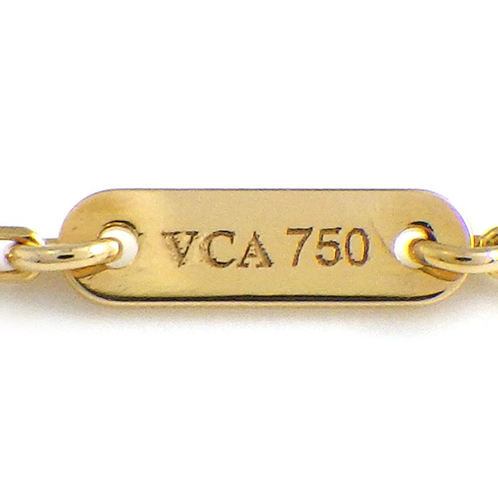 ヴァンクリーフ＆アーペル Van Cleef & Arpels ネックレス スウィートアルハンブラ パピヨン VCARF69300 ホワイト シェル K18YG 白 【中古】