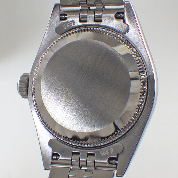 ロレックス Rolex 腕時計 デイトジャスト 79174 F番 夜光インデックス 夜光針 サンレイ ピンク文字盤 フルーテッドベゼル ジュビリーブレス K18WG SS 自動巻き 【中古】