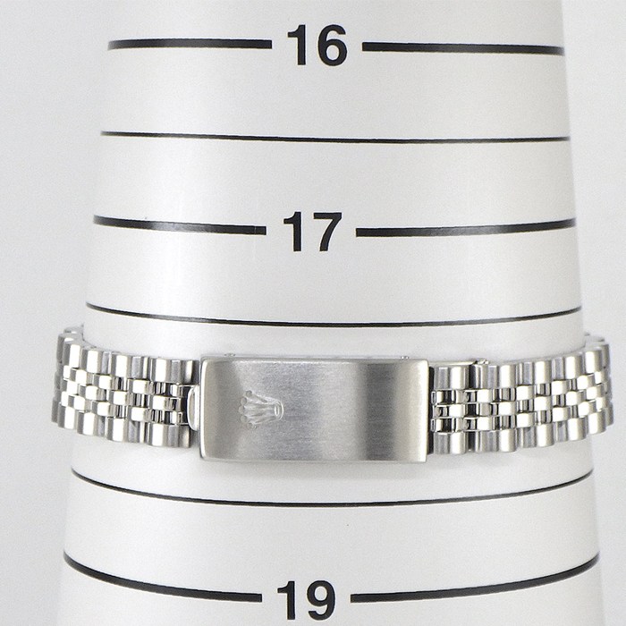 ロレックス Rolex 腕時計 デイトジャスト 79174 F番 夜光インデックス 夜光針 サンレイ ピンク文字盤 フルーテッドベゼル ジュビリーブレス K18WG SS 自動巻き 【中古】