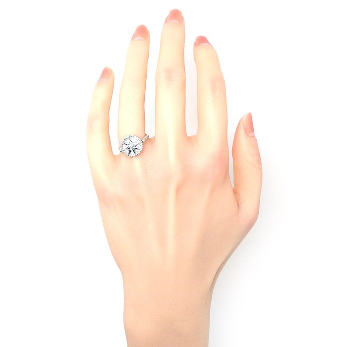 クリスチャンディオール Christian Dior リング ローズデヴァン ラウンド サークル スター ダイヤモンド K18WG 8号 / #50 【中古】