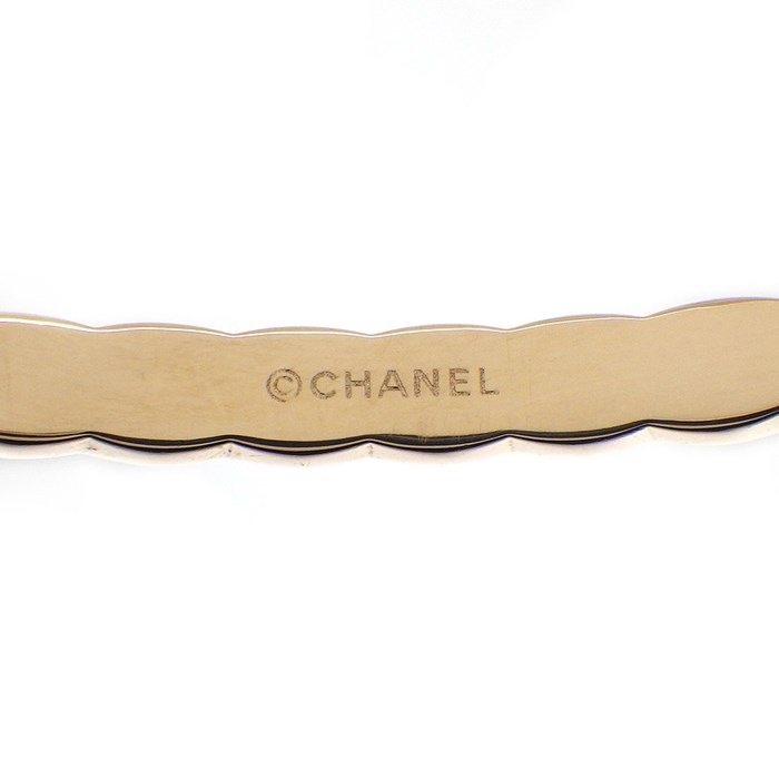 シャネル CHANEL バングル ココ クラッシュ オープン マトラッセ キルティング 2ポイント ダイヤモンド K18BG 【中古】