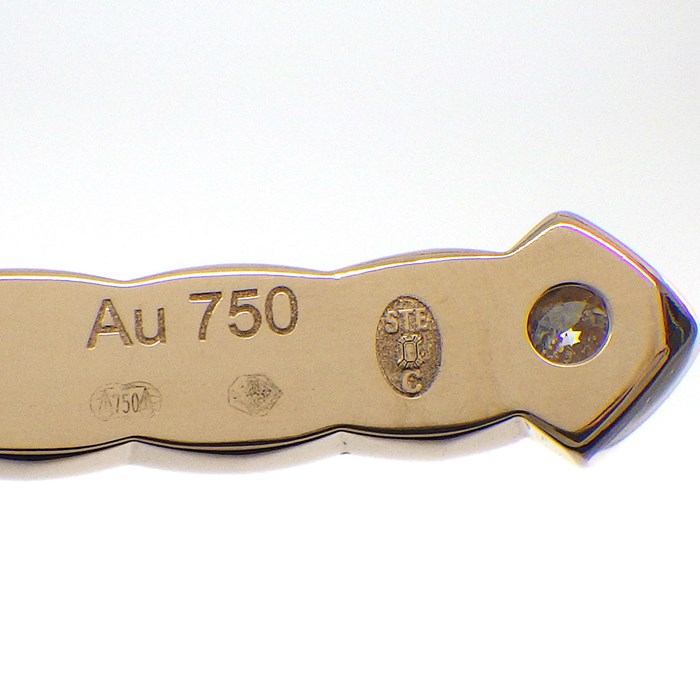 シャネル CHANEL バングル ココ クラッシュ オープン マトラッセ キルティング 2ポイント ダイヤモンド K18BG 【中古】