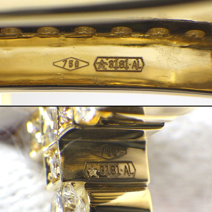 ダミアーニ DAMIANI ネックレス ベル エポック クラウン M 20092687 クロス パヴェ ダイヤモンド 計1.05ct K18YG 【箱・保付き】 【中古】