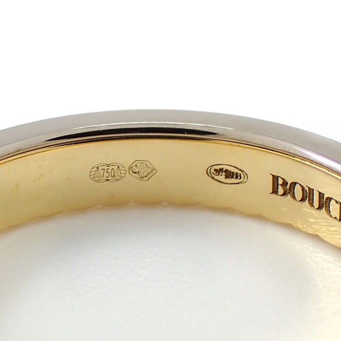 ブシュロン BOUCHERON リング キャトル ラディアント エディション ハーフ JAL00134 フルパヴェ 33ポイント ダイヤモンド 0.24ct K18YG K18WG 11号 / #51 【中古】
