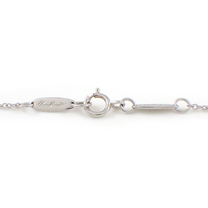 ティファニー Tiffany & Co. ネックレス ダブルワイヤー サークル フープ 5ポイント ピンクサファイア K18WG 【中古】