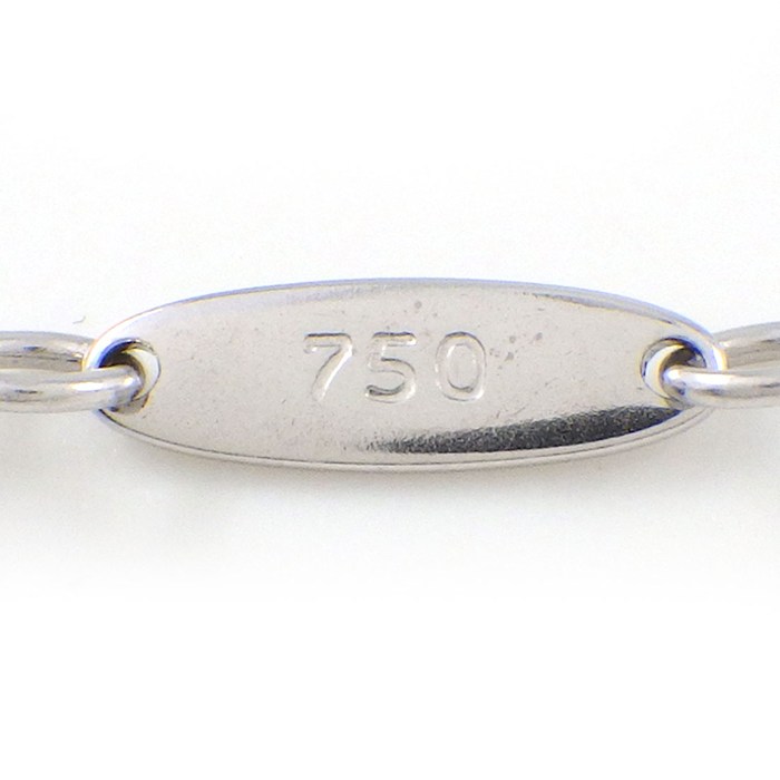 ティファニー Tiffany & Co. ネックレス ダブルワイヤー サークル フープ 5ポイント ピンクサファイア K18WG 【中古】