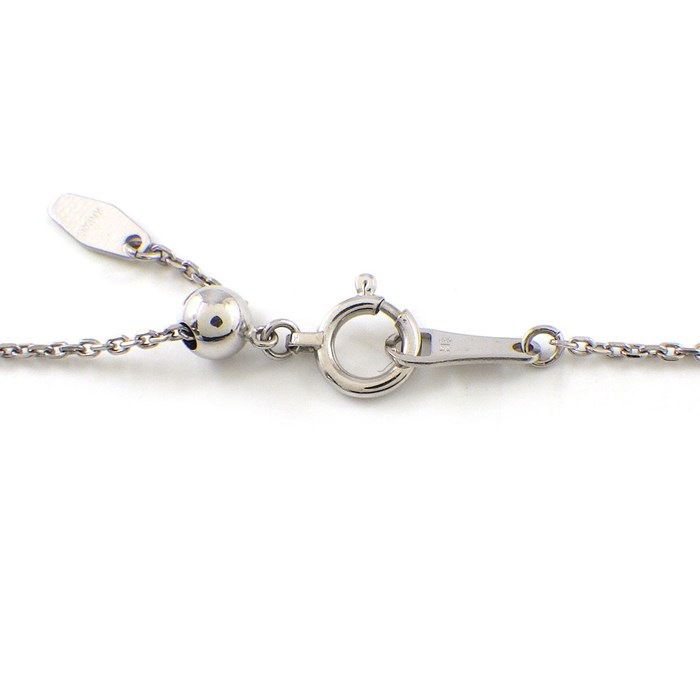 カシケイ KASHIKEY ネックレス ネイキッド 3モチーフ スウィング リーフ ブラウン ダイヤモンド 1.10ct K18WG 【中古】
