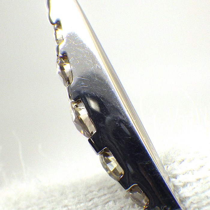 カシケイ KASHIKEY ネックレス ネイキッド 3モチーフ スウィング リーフ ブラウン ダイヤモンド 1.10ct K18WG 【中古】