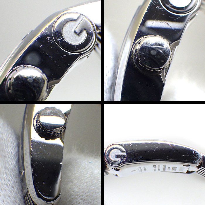 グッチ GUCCI 腕時計 Gメトロ 8600L レクタンギュラー GG柄 ブラック文字盤 SS クオーツアナログ 【中古】