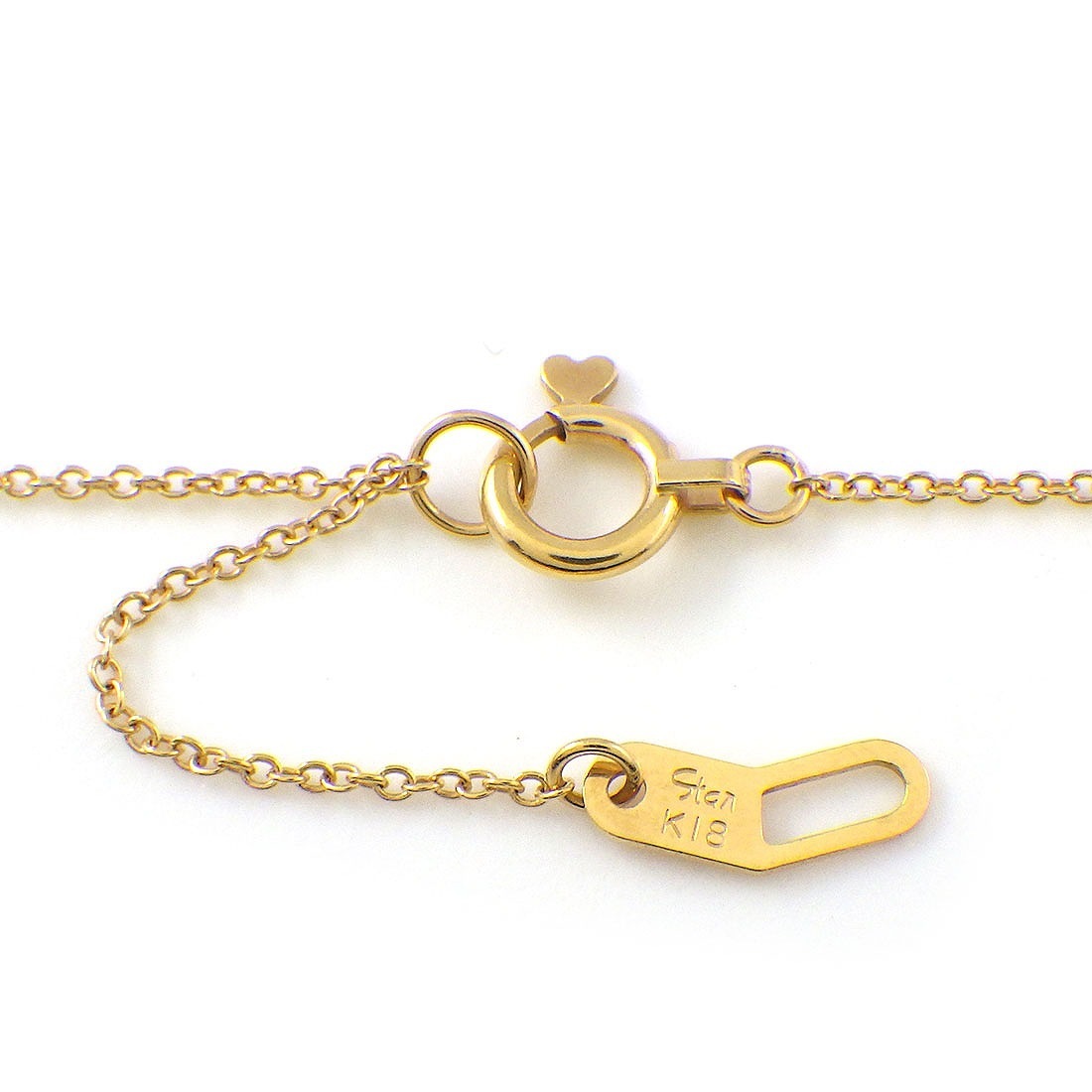 スタージュエリー STAR JEWELRY ネックレス ミステリアス ハート Sサイズ 2ZN2065 3ポイント スクエアカット ルビー 計0.13ct K18YG 【中古】