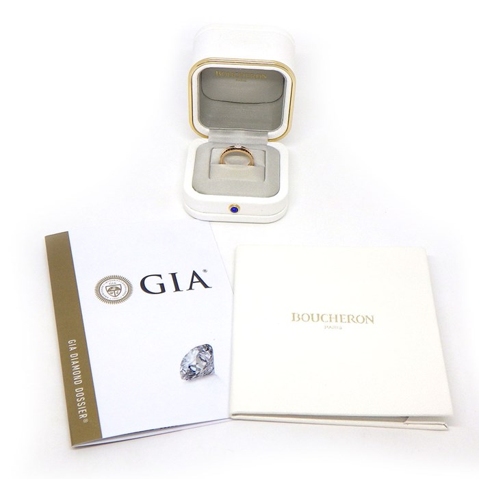 ブシュロン BOUCHERON リング キャトル クラシック ソリテール JSL00323 1ポイント ダイヤモンド 0.20ct(G/VVS1/3EX) K18PG ブラウン PVD 10号 / #50 【中古】