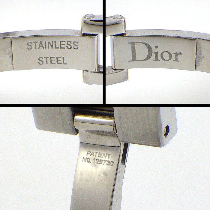 クリスチャンディオール Christian Dior 腕時計 クリスタル CD112116-V ダイヤベゼル 16ポイント ダイヤインデックス ブラック文字盤 回転ベゼル 夜光針 SS ブラック セラミック クオーツアナログ 【中古】