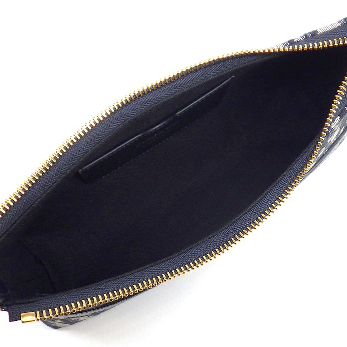 ディオール Dior ショルダーバッグ 30 モンテーニュ ホーボー ミニバッグ S2381UTZQ_M928 ブルー コットン カーフスキン ゴールド金具 【中古】