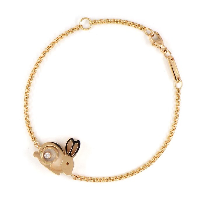 CHOPARD ショパール ブレスレットウオッチ K18YG ダイヤ ショパール