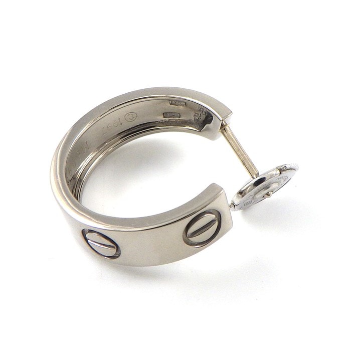 カルティエ Cartier】ピアス フープ ラブ シングル K18WG ※片方