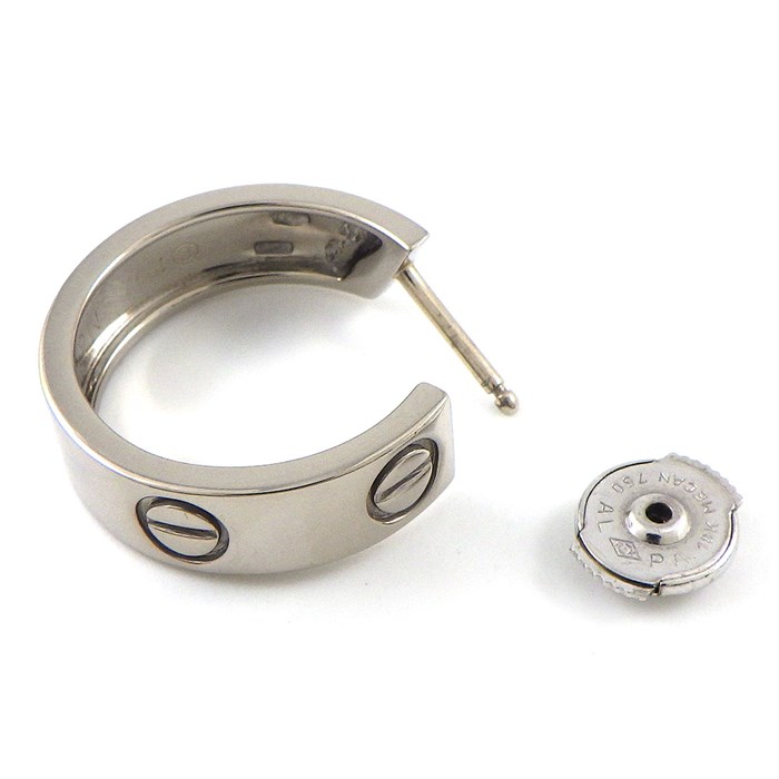 カルティエ Cartier】ピアス フープ ラブ シングル K18WG ※片方のみ