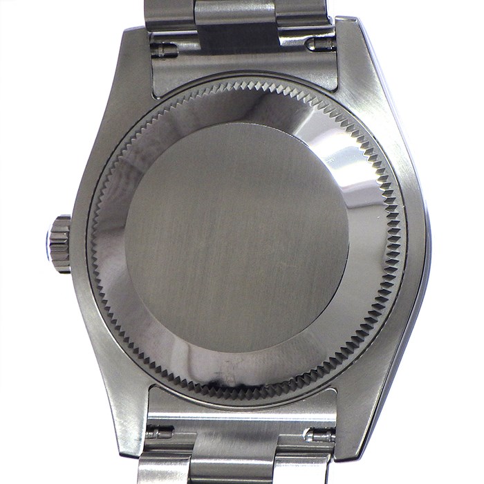 ロレックス Rolex 腕時計 オイスター パーペチュアル 31mm 177200 ルーレット刻印 ピンク 夜光インデックス ブラック文字盤 SS 自動巻き 【箱・保付き】 【中古】