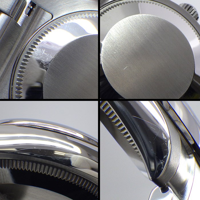 ロレックス Rolex 腕時計 オイスター パーペチュアル 31mm 177200 ルーレット刻印 ピンク 夜光インデックス ブラック文字盤 SS 自動巻き 【箱・保付き】 【中古】