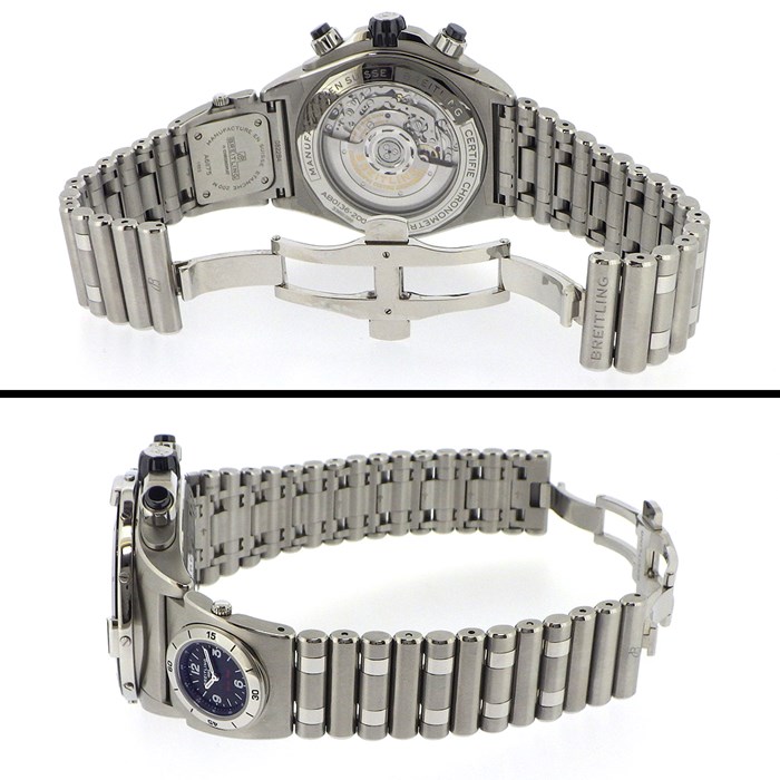 ブライトリング Breitling 腕時計 スーパー クロノマット B01 44mm AB0136251B1A2/AB0136 デュアルタイム表示 クロノグラフ デイト スモールセコンド 裏スケ 回転ベゼル 夜光インデックス/針 ブラック文字盤 SS セラミック 自動巻き 【箱・保付き】 【中古】