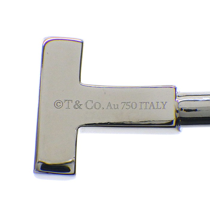 ティファニー Tiffany & Co. バングル Tワイヤー ミディアム 60010748 ダイヤモンド 計0.24ct K18WG 【中古】
