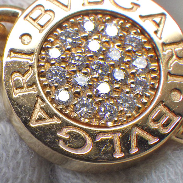 ブルガリ BVLGARI ロングネックレス BB 6モチーフ ステーション ラウンド ダイヤモンド ホワイト シェル K18PG 【中古】